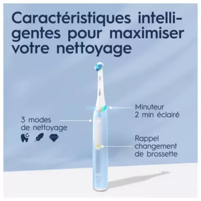 Oral-B iO 3S Brosse a Dents Électrique Bleue, 1 Brossette