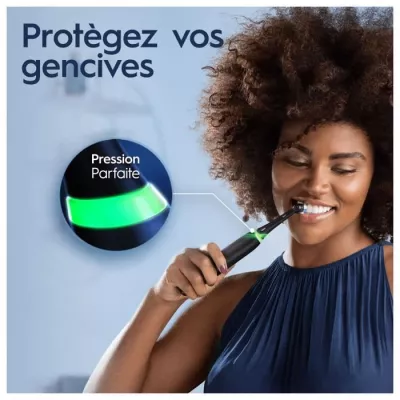 Oral-B iO 3 Lot De 2, Brosses a Dents Électriques Noire et Bleue, 2 B