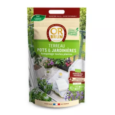 OR BRUN Terreau pots et jardinieres 4l