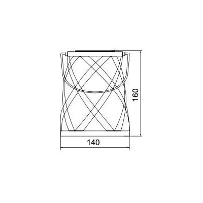 Lanterne solaire métal - GALIX - 2 types d'utilisations - 4 Lumens -