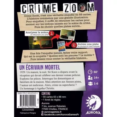 Plongez dans Crime Zoom Un Écrivain Mortel - Jeu Enquête