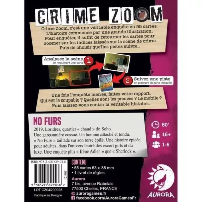 Crime Zoom : Pas de Fourrure - Jeu Asmodee - Des 62 ans