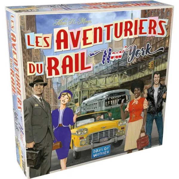 Les Aventuriers du Rail : New York - AC-DÉCO - Jeu de société - 8 ans et plus - 2 a 4 joueurs - 10 a 15 minutes