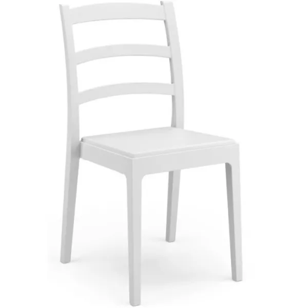 Lot de 4 chaises - ARETA - REA - 51 x 46 x H88 cm - Blanc