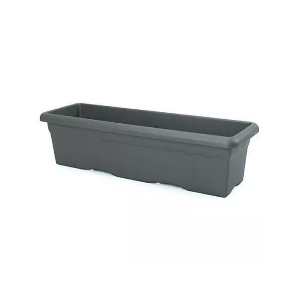 PLASTIKEN Jardiniere rectangulaire - 100 X 44 cm - Anthracite