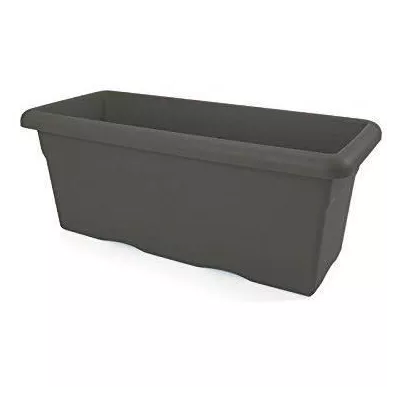 PLASTIKEN Jardiniere rectangulaire - 100 X 44 cm - Anthracite