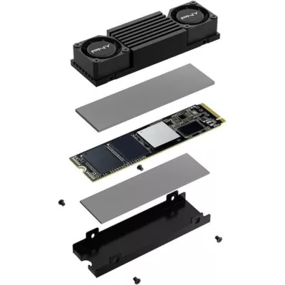 PNY SSD Interne CS3150 1TB M.2 NVMe avec dissipateur Noir - M280CS3150