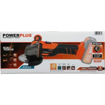 Wireless corner grinder 40V 125mm Brusless - Dual Power Powdp35170 - D