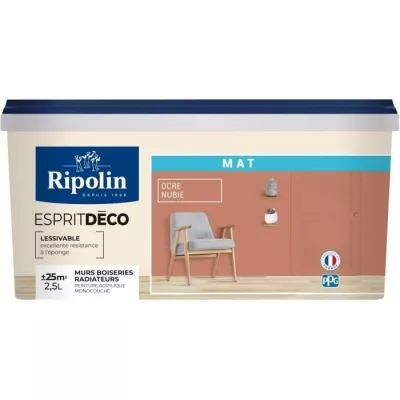 Ripolin nubia ocher matte interior wall paint 2.5L