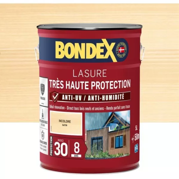 very high protection wood stain 8 years clear 5L Bondex