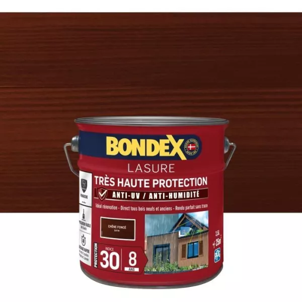 very high protection wood stain 8 years dark oak 2,5L Bondex