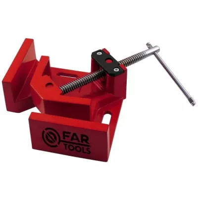 FARTOOLS PRO - Etau d'angle en acier avec manivelle - Rouge - 150515