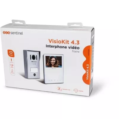 Interphone vidéo filaire, coloris blanc - VisioKit 4.3 - SCS SENTINEL