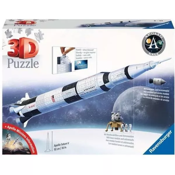 3D Puzzle Saturn V space rocket - Ravensburger - 440 pieces - NASA - From 8 years old