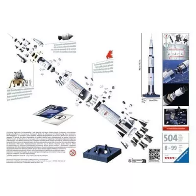 3D Puzzle Saturn V space rocket - Ravensburger - 440 pieces - NASA - F