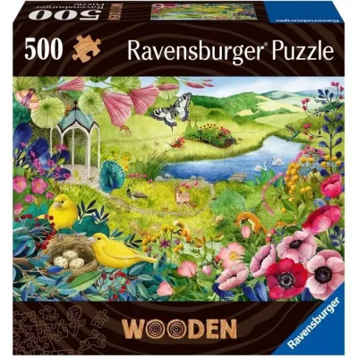 Puzzle en bois Jardin de la nature 500 pieces robustes et naturelles d