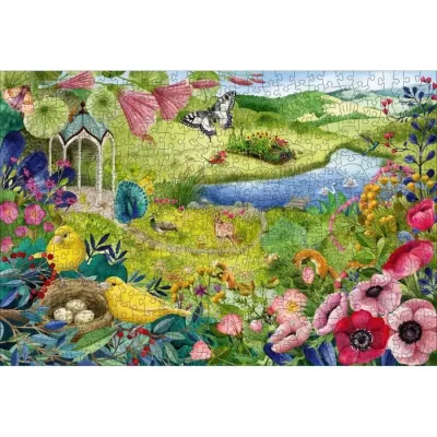 Puzzle en bois Jardin de la nature 500 pieces robustes et naturelles d