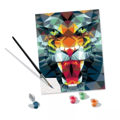 CREART 24x30 cm- Polygon Tiger -4005556235148 - RAVENSBURGER