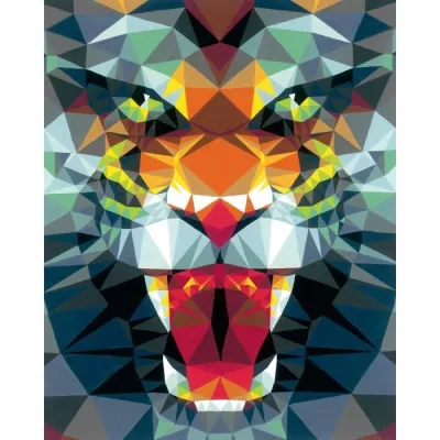 CREART 24x30 cm- Polygon Tiger -4005556235148 - RAVENSBURGER