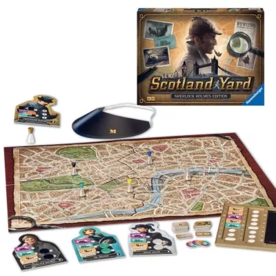 Scotland Yard Sherlock Holmes, Jeu de stratégie famille, des 10 ans,