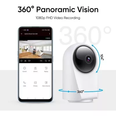 Caméra de surveillance REAL ME SMART - Vision a 360° - Infrarouge -