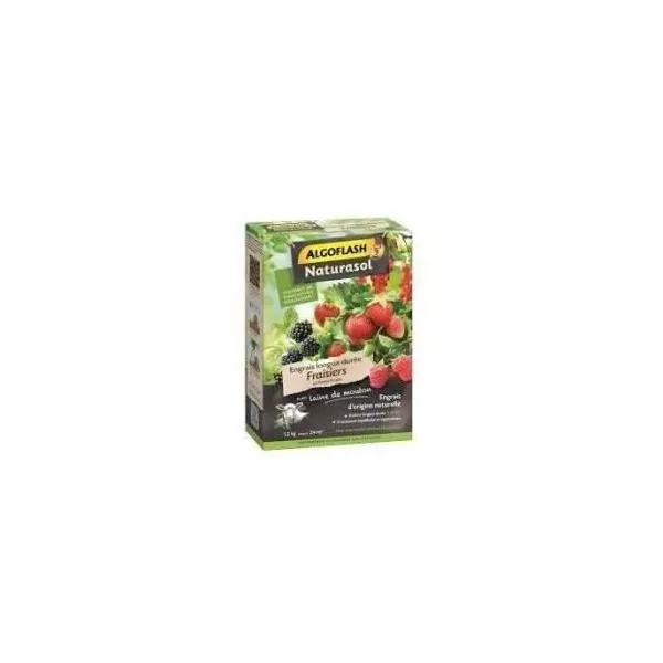 Engrais Fraisiers et Petits Fruits - ALGOFLASH NATURASOL - Longue durée - 1,2 kg