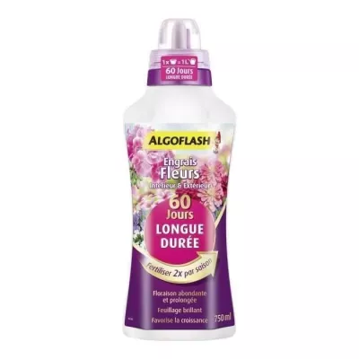 Engrais Fleurs - ALGOFLASH NATURASOL - 60 jours de durée - 750 mL