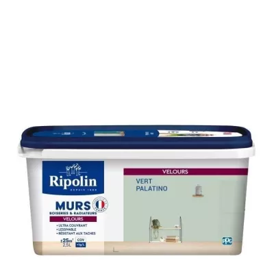 RIPOLIN Peinture Couleur Velours pour Murs, Boiseries Radiateurs - Ver