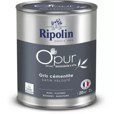 Peinture O'PUR murs, boiseries & radiateurs - RIPOLIN - 472185 - Gris