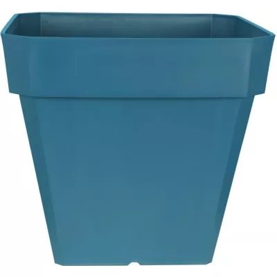 Bac a fleurs carré RIVIERA SOLEILLA - Plastique - 40x40 cm - Bleu