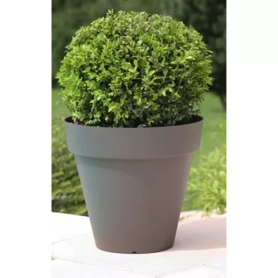 RIVIERA Pot de fleurs Soleilla - Rond - Ø 39,2 x 35,8 cm -Gris paille