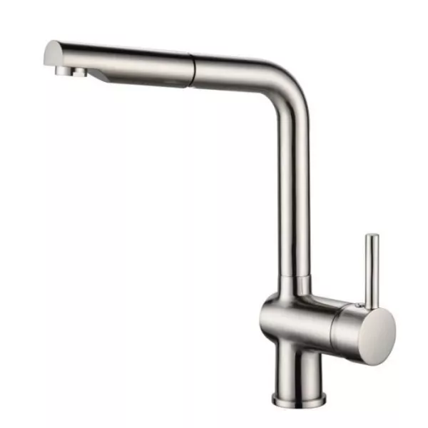 Rousseau Matstouko kitchen mixer - with shower - stainless steel gray