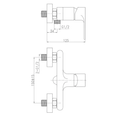 Mitigeur de douche Nordé ROUSSEAU - Style moderne - Cartouche cérami