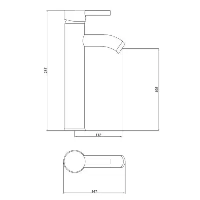 Mitigeur Lavabo haut Ilo - ROUSSEAU - Cartouche céramique - Economie