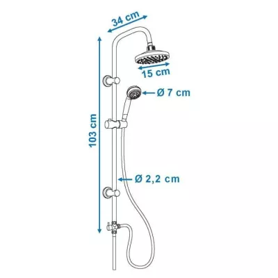 ROUSSEAU Colonne de douche sans robinet Sonora