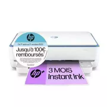 HP Envy 6010e Imprimante tout-en-un Jet d'encre couleur Copie Scan - Idéal pour la famille - 3 mois d'Instant ink inclus avec H2
