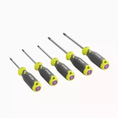 Set of 5 Torx Magnetic Screwdrivers RYOBI - HRSDST5