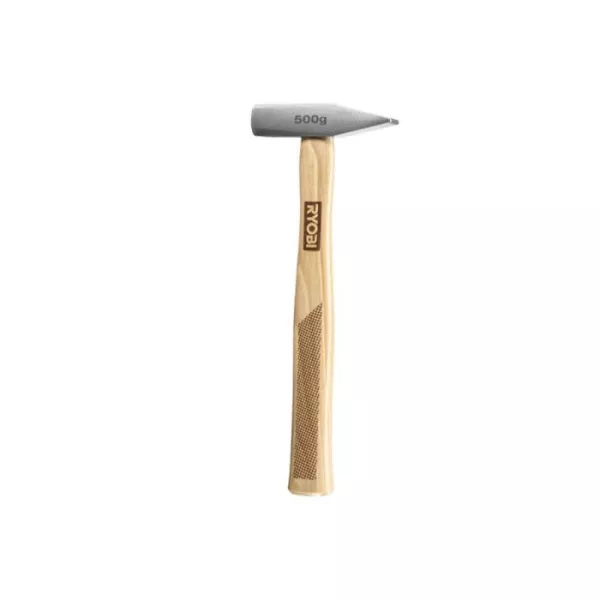 Marteau de serrurier - RYOBI - 500g - Acier trempé - Poignée ergonomique - Marron