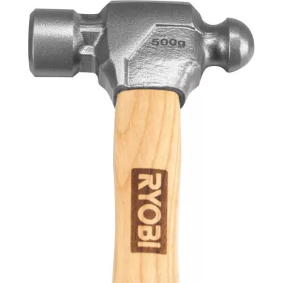 Marteau rivoir - RYOBI - 500g - Acier trempé - Bois de noyer blanc