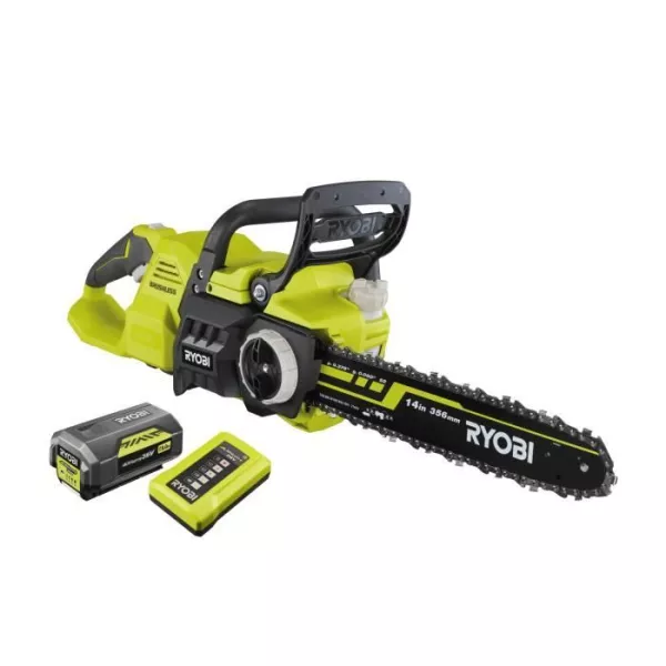 Tronçonneuse sans fil 36V MAXPOWER RYOBI RY36CSX35A-150 - Brushless, Guide 35 cm - 1 batterie 36V 5,0 Ah Lithium+