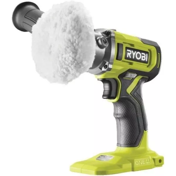 Polisher - RYOBI - 18V - 2 speeds - Skate 76 mm - With 50 mm sanding discs, foam and wool pads, handle