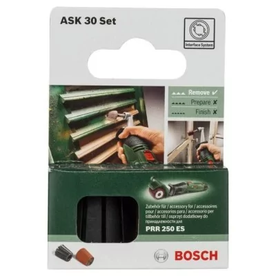 Ensemble Manchon Abrasif Bosch Texoro Grain 80 - Set Porte-Manchon Conique 