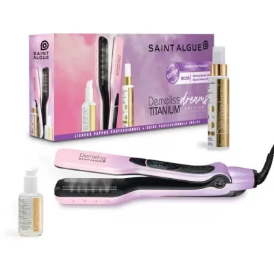 Lisseur Saint Algue DEMELISS TITANIUM DREAMS EDITION + 2 SOINS - VAPEU