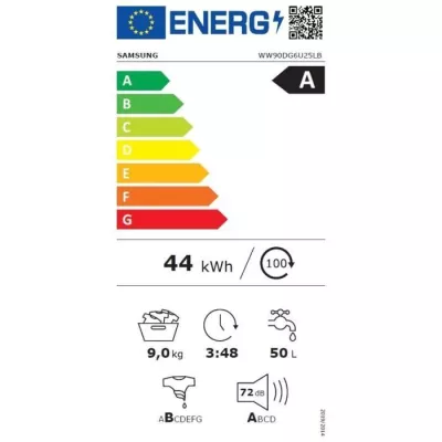 Window washing machine - SAMSUNG - AI EcobubbleTM WW90DG6U25LB - 9 kg - In