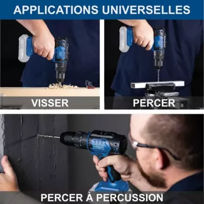 Perceuse-visseuse a percussion brushless - SCHEPPACH - 20V IXES - Coup