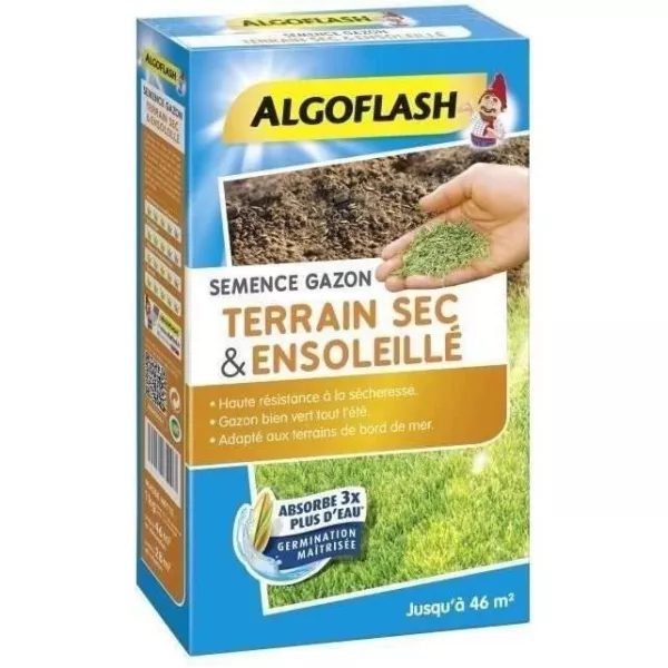 ALGOFLASH - Gazon terrain sec ensoleillé 1kg