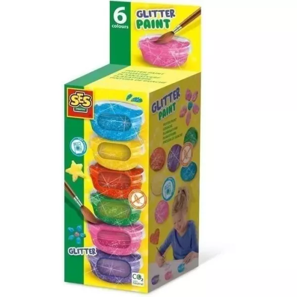 Glazed gouache (6x45ml) - SES CREATIVE - Good quality, bright and opaque colours - Practical and compact packaging