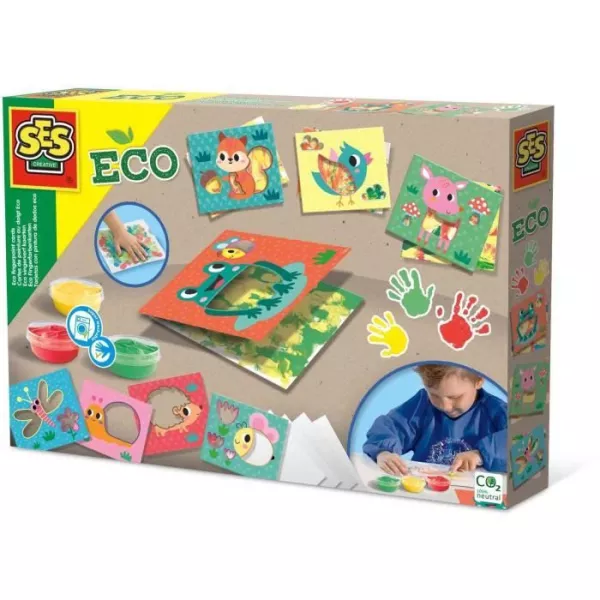 Eco finger painting cards - SES CREATIVE - Express yourself with finger paint and sheets of paper.