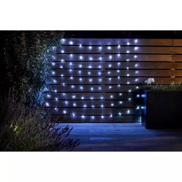 Guirlande d'extérieur SMARDTV - Ultra 100 étoiles LED - 15L - Energie solaire - Blanc froid - 21,8m