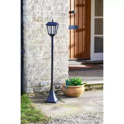 Lampadaire solaire - SMART GARDEN - Metro - 20 lumens - Noir - 130 x 1